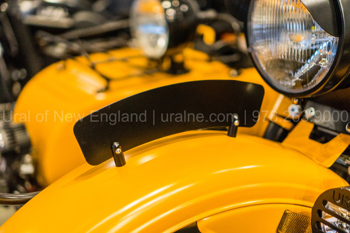 Yellow Ural with Front Fender License Plate